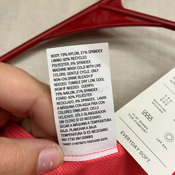 All In Motion Women's Everyday Soft High Neck Cropped Tank Top Built Shelf Bra - Picture 8 of 15